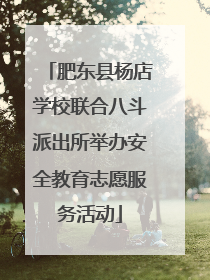 肥东县杨店学校联合八斗派出所举办安全教育志愿服务活动